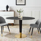 Modway Zinque 48" Oval Artificial Marble Dining Table FredCo