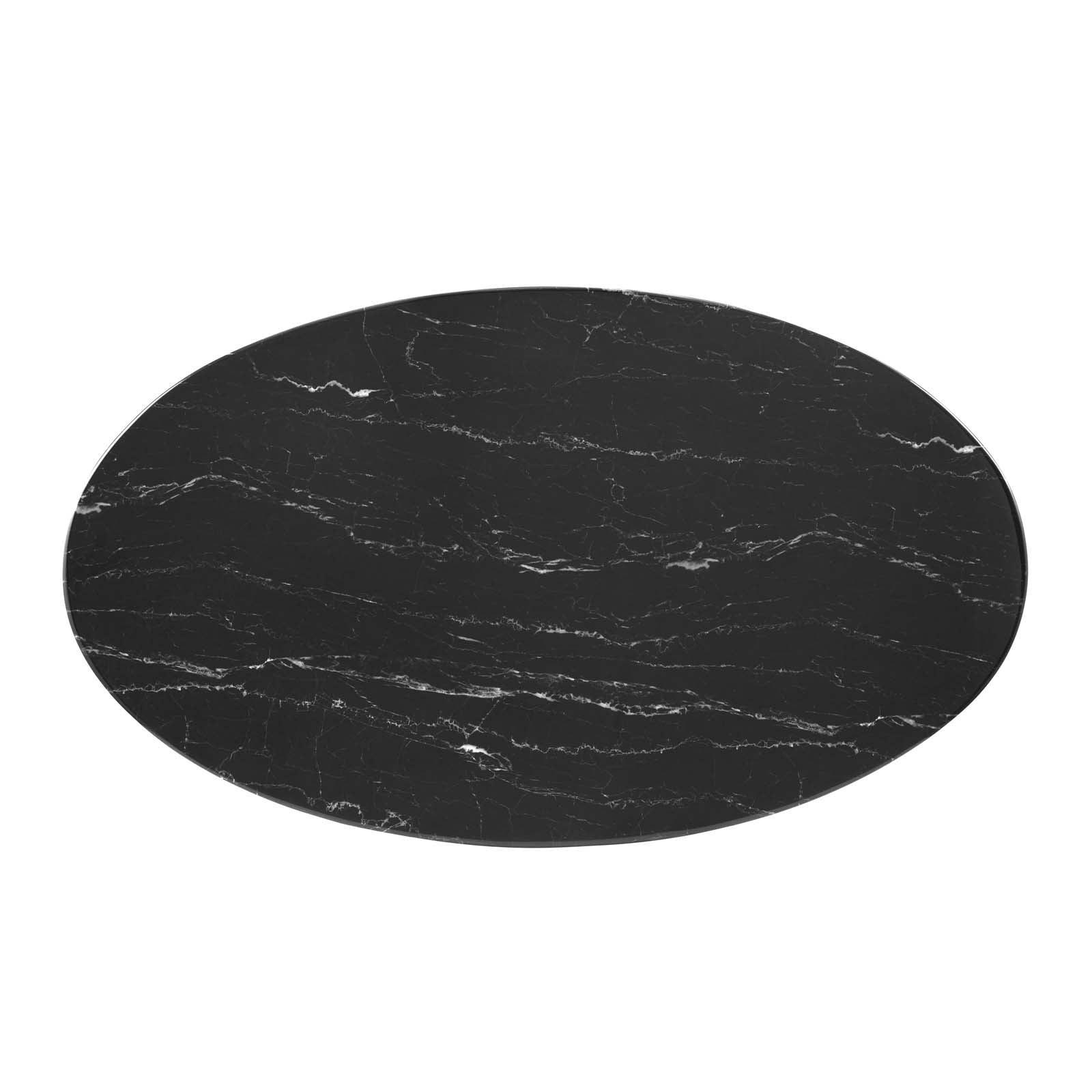Modway Zinque 48" Oval Artificial Marble Dining Table FredCo