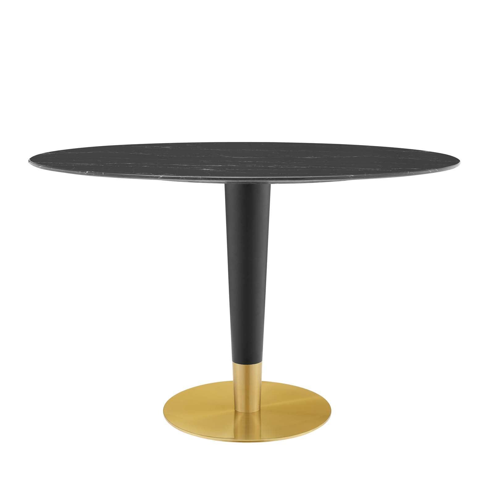 Modway Zinque 48" Oval Artificial Marble Dining Table FredCo