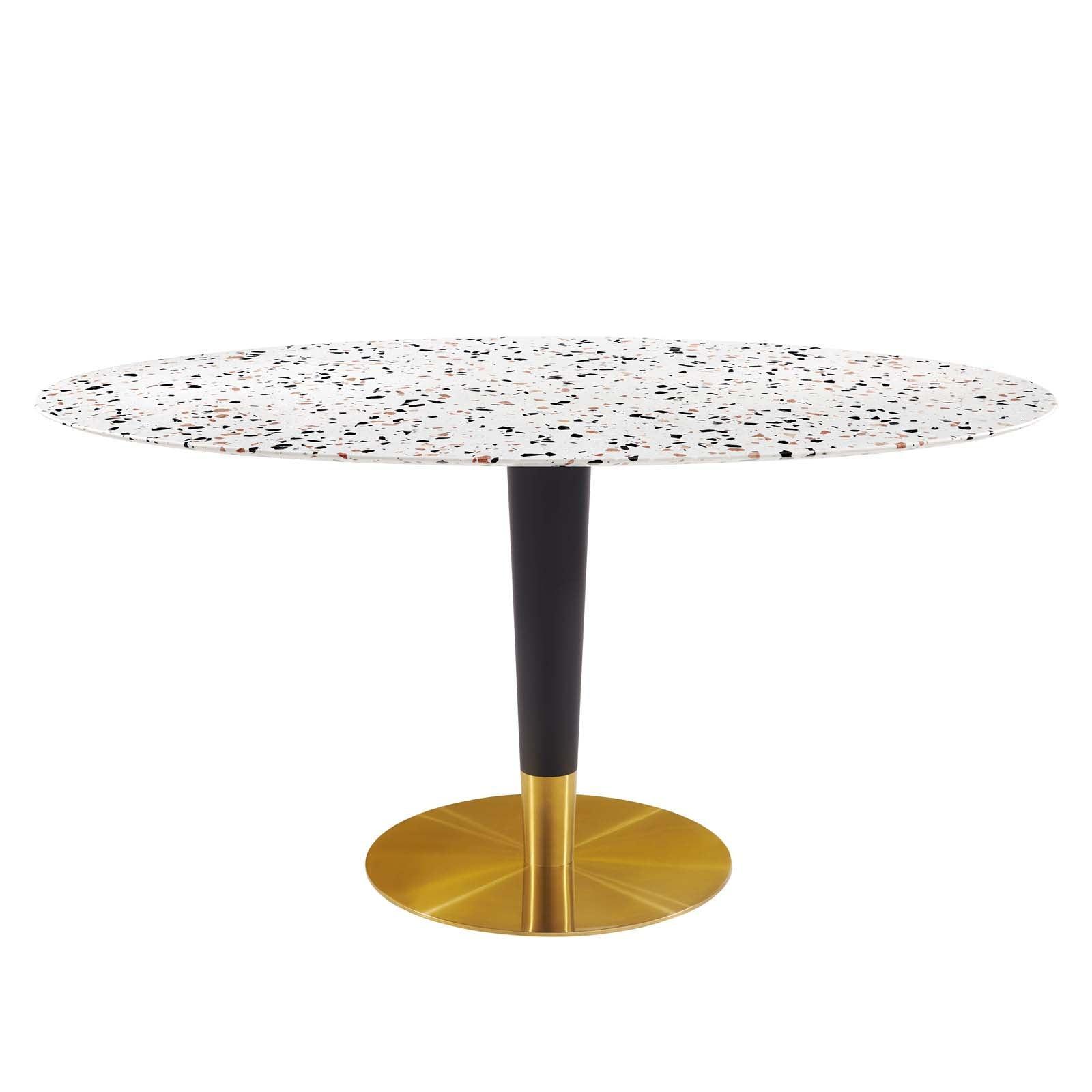 Modway Zinque 60" Oval Terrazzo Dining Table FredCo
