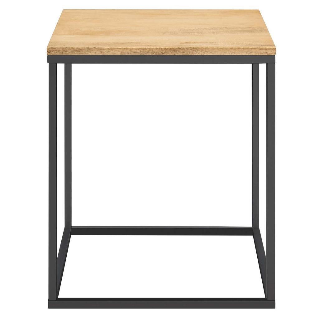 Modway Zora Square Wood and Metal Side Table FredCo