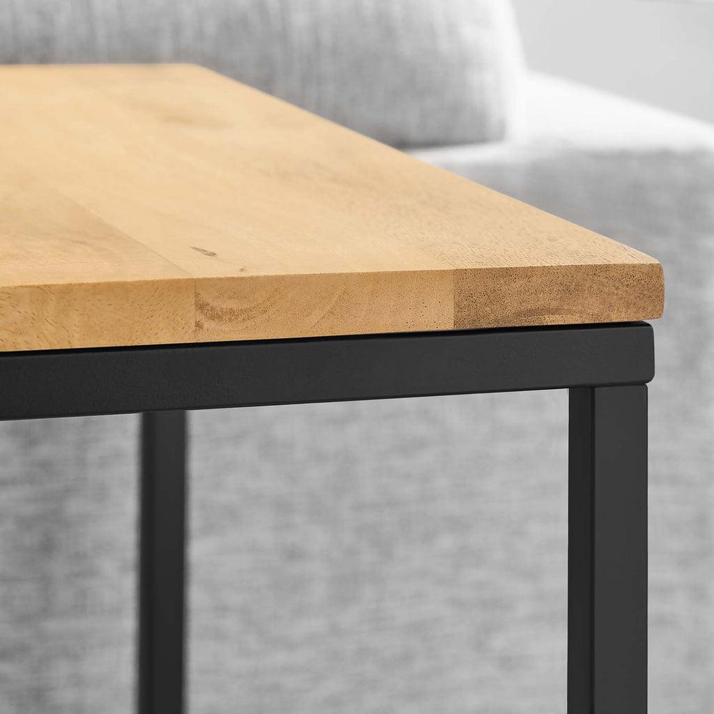 Modway Zora Square Wood and Metal Side Table FredCo