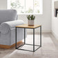 Modway Zora Square Wood and Metal Side Table FredCo
