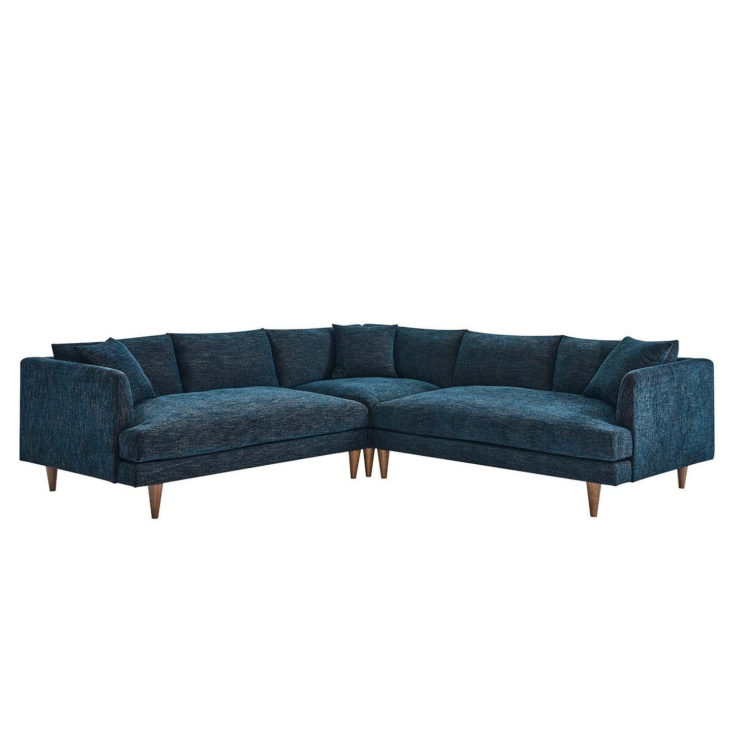 Modway Zoya Down Filled Overstuffed 3 Piece Sectional Sofa FredCo