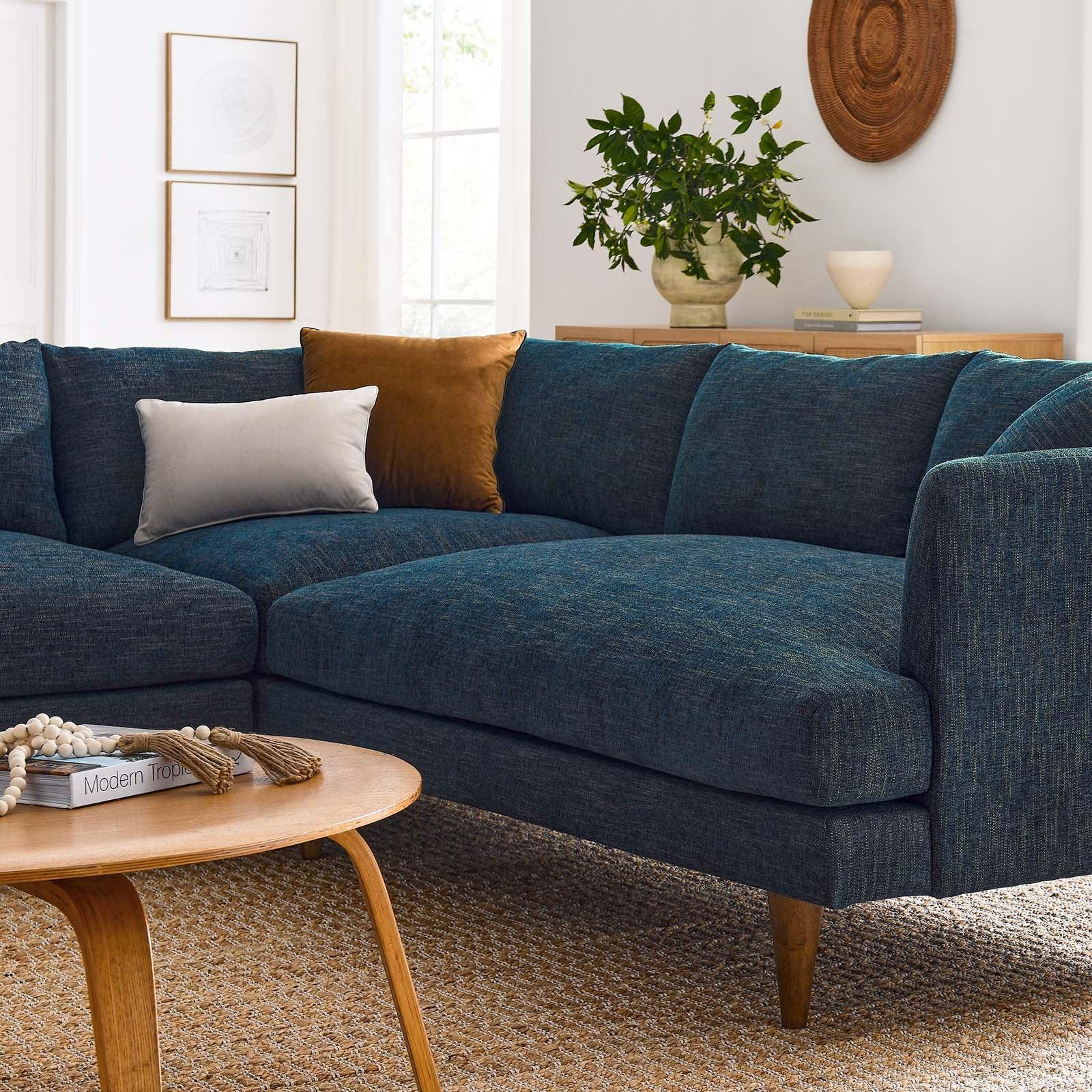 Modway Zoya Down Filled Overstuffed 3 Piece Sectional Sofa FredCo