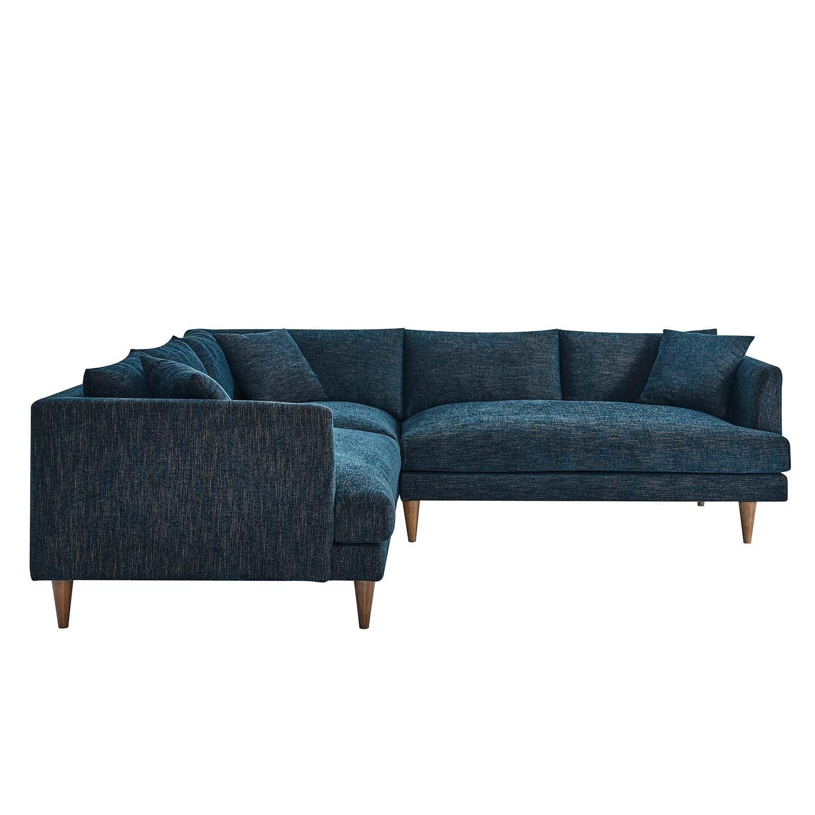 Modway Zoya Down Filled Overstuffed 3 Piece Sectional Sofa FredCo