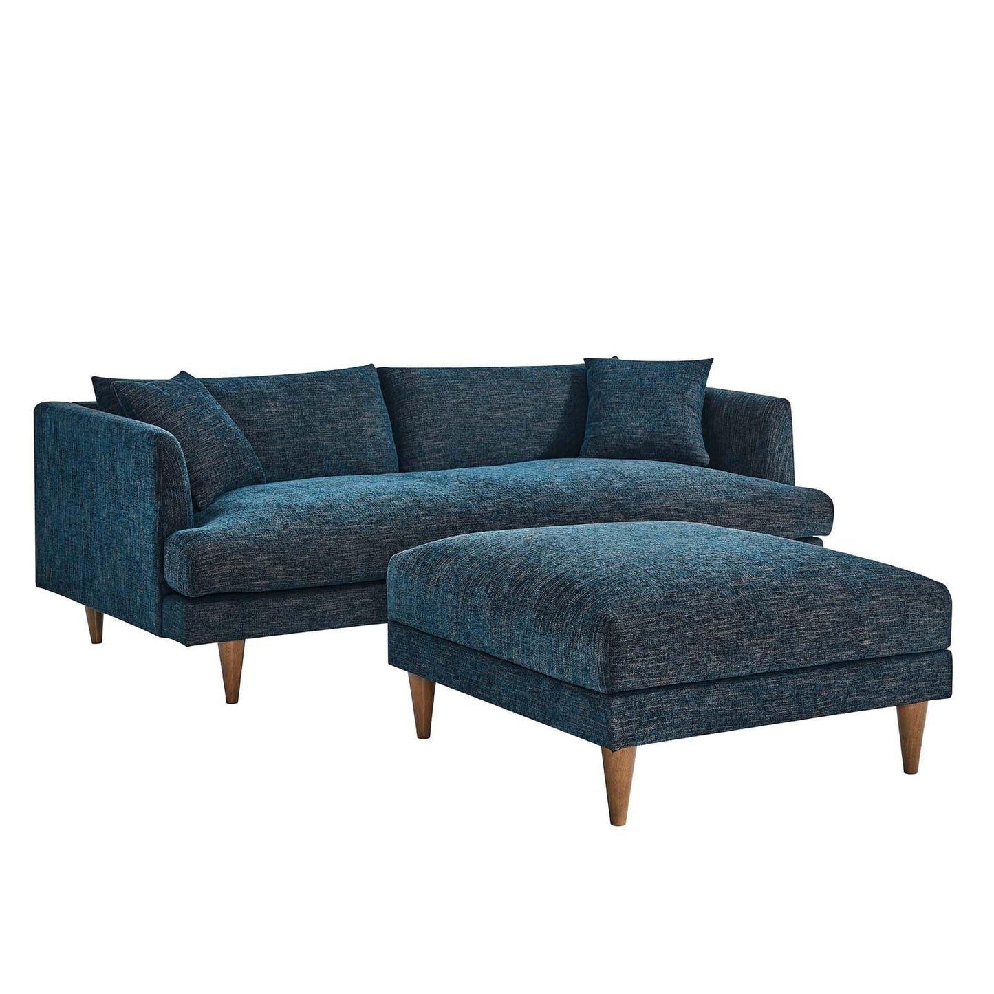 Modway Zoya Down Filled Overstuffed Sofa and Ottoman Set FredCo