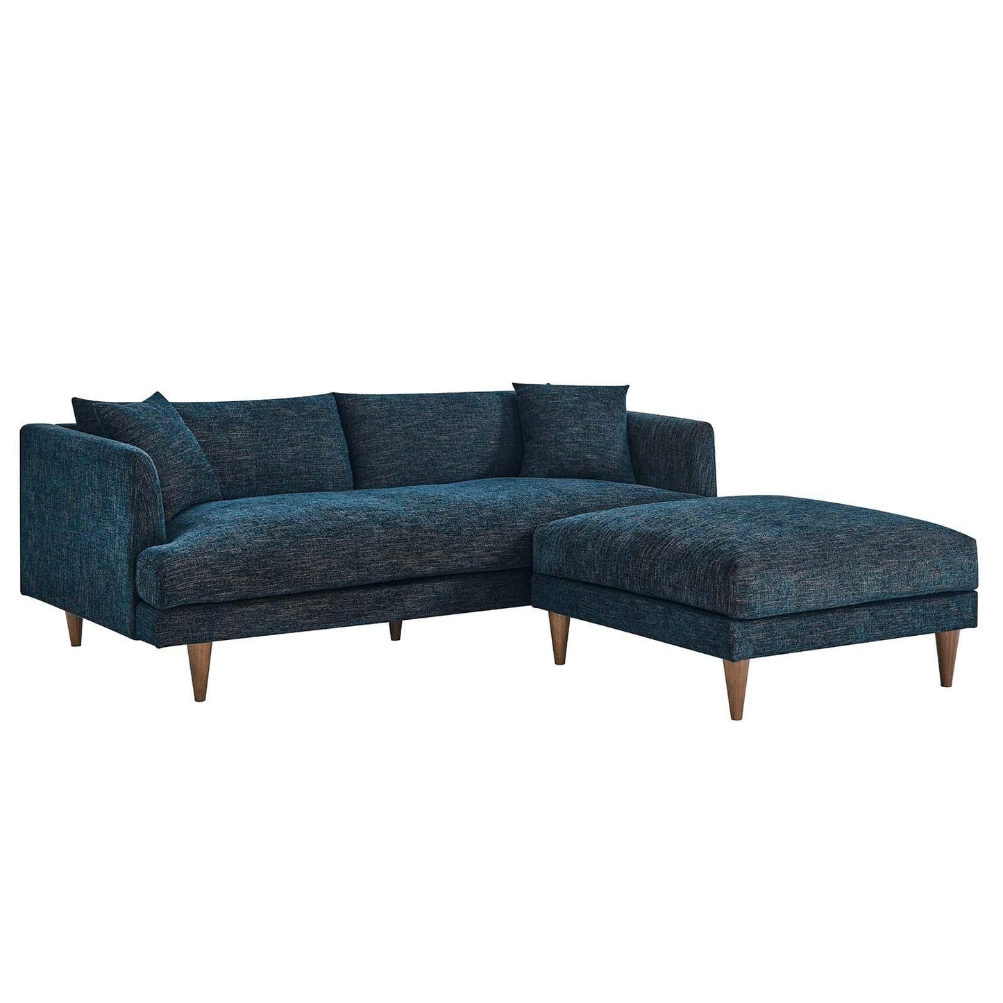 Modway Zoya Down Filled Overstuffed Sofa and Ottoman Set FredCo