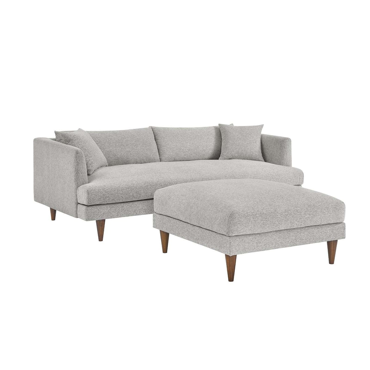 Modway Zoya Down Filled Overstuffed Sofa and Ottoman Set FredCo
