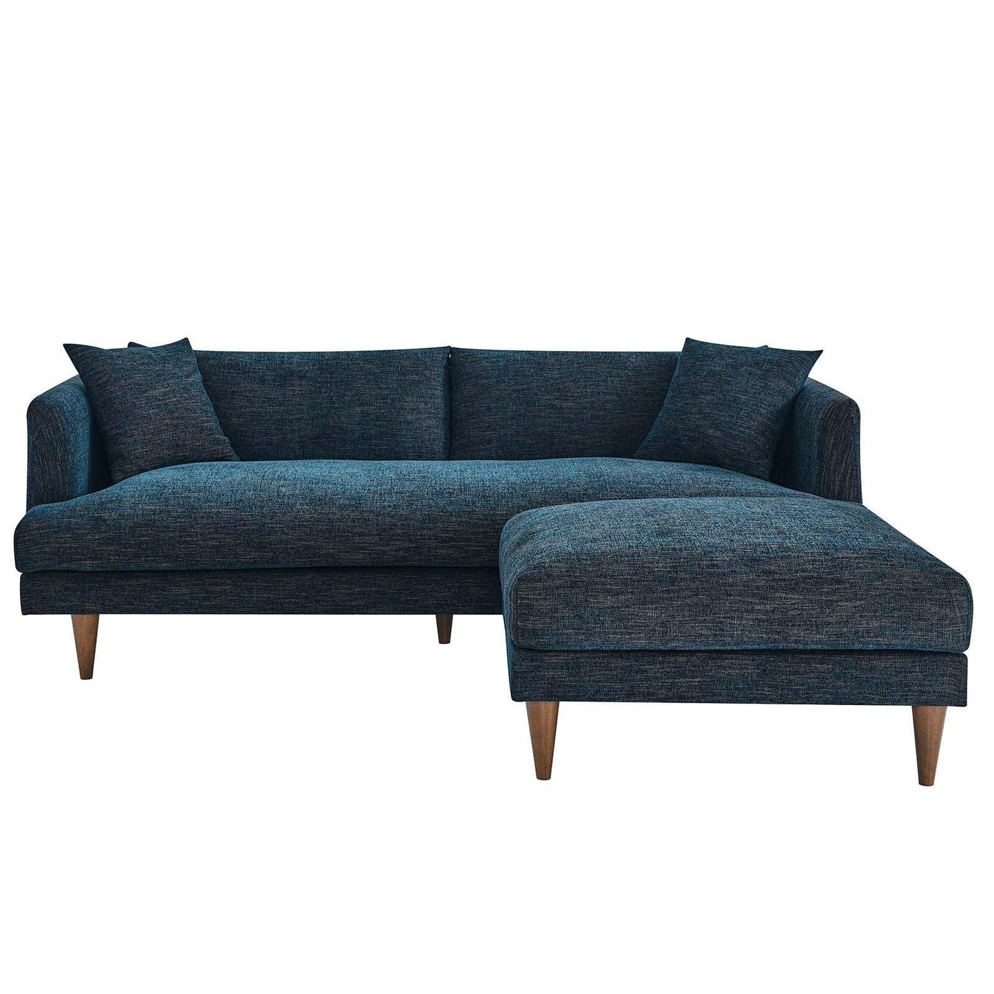 Modway Zoya Down Filled Overstuffed Sofa and Ottoman Set FredCo