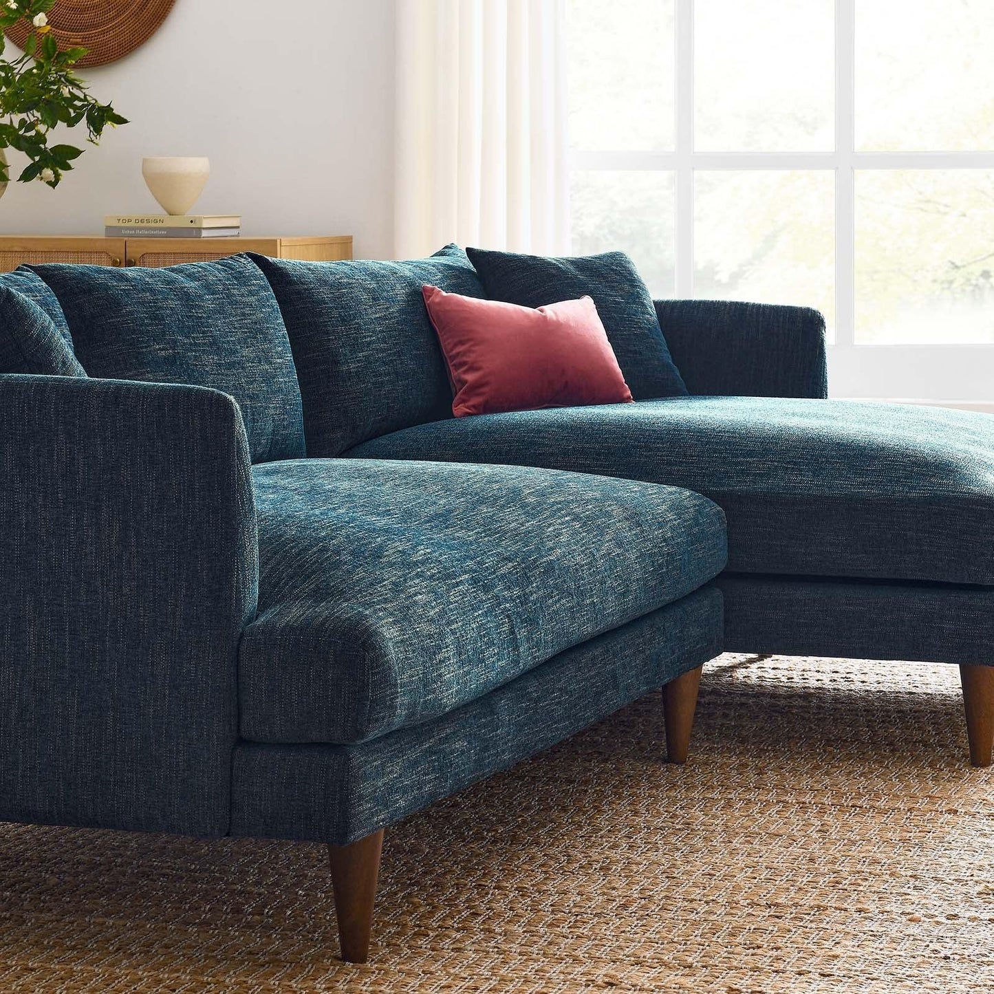 Modway Zoya Right-Facing Down Filled Overstuffed Sectional Sofa FredCo