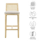 Monarch Wood and Rattan Bar Stool by Modway FredCo