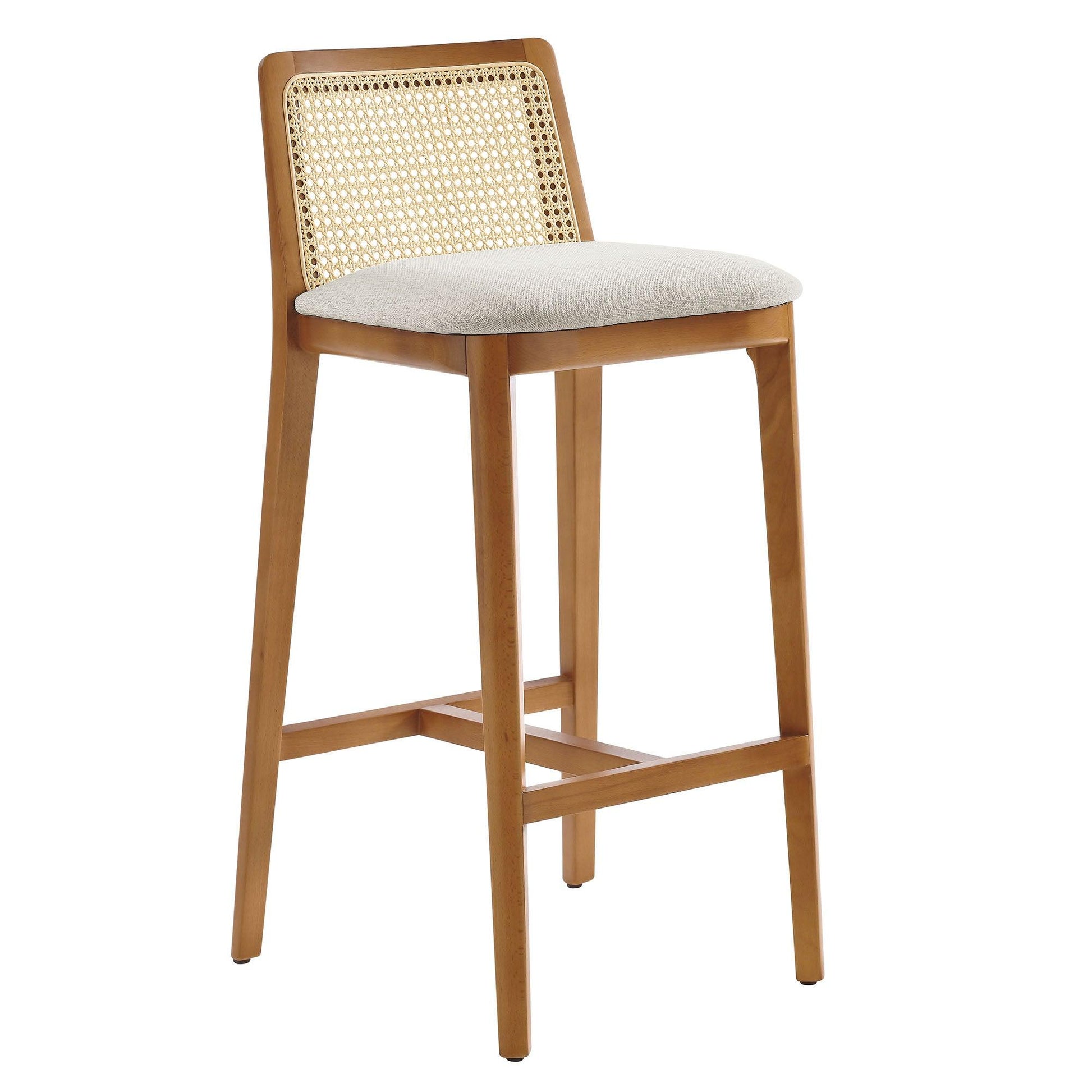 Monarch Wood and Rattan Bar Stool by Modway FredCo