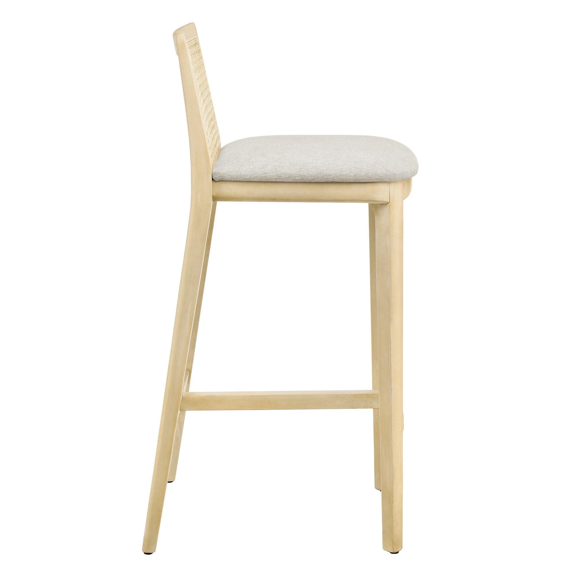 Monarch Wood and Rattan Bar Stool by Modway FredCo