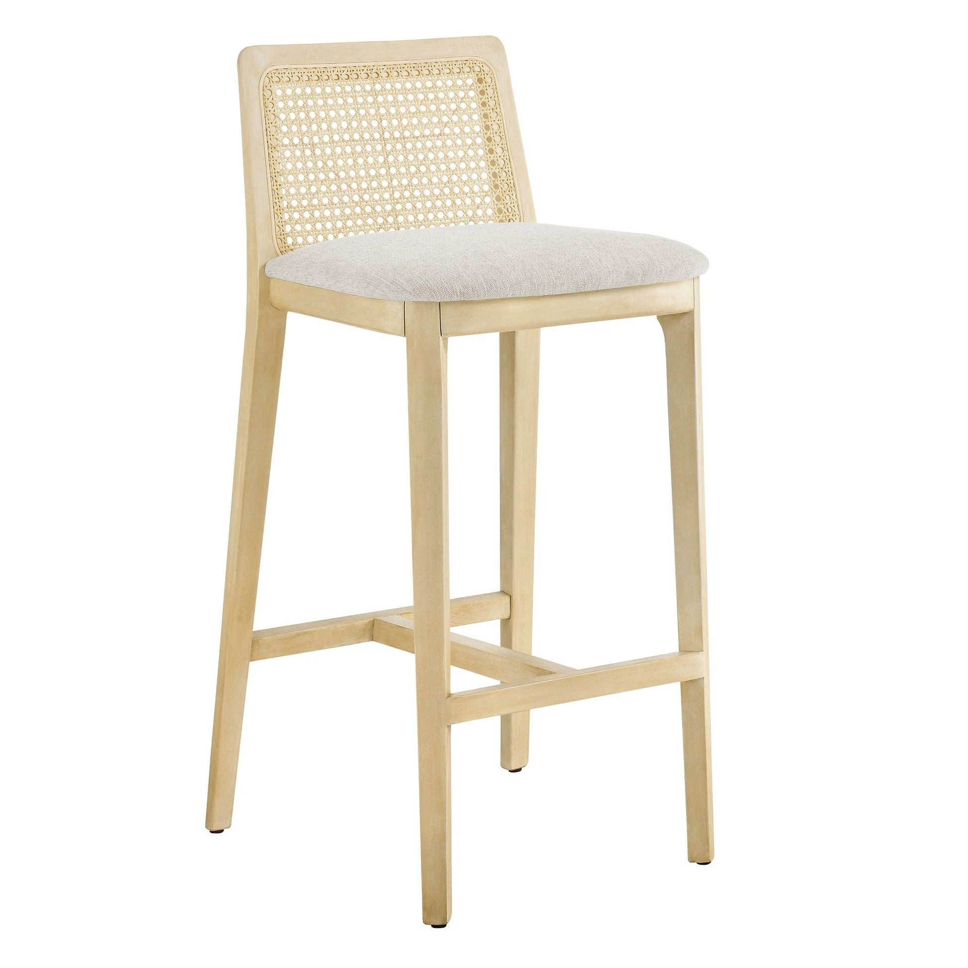 Monarch Wood and Rattan Bar Stool by Modway FredCo
