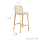 Monarch Wood and Rattan Bar Stool by Modway FredCo