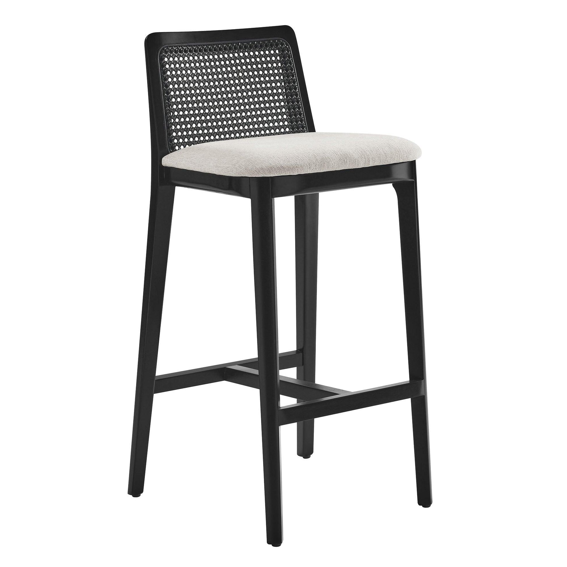 Monarch Wood and Rattan Bar Stool by Modway FredCo