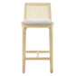 Monarch Wood and Rattan Counter Stool by Modway FredCo