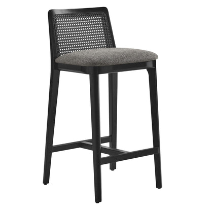 Monarch Wood and Rattan Counter Stool by Modway FredCo