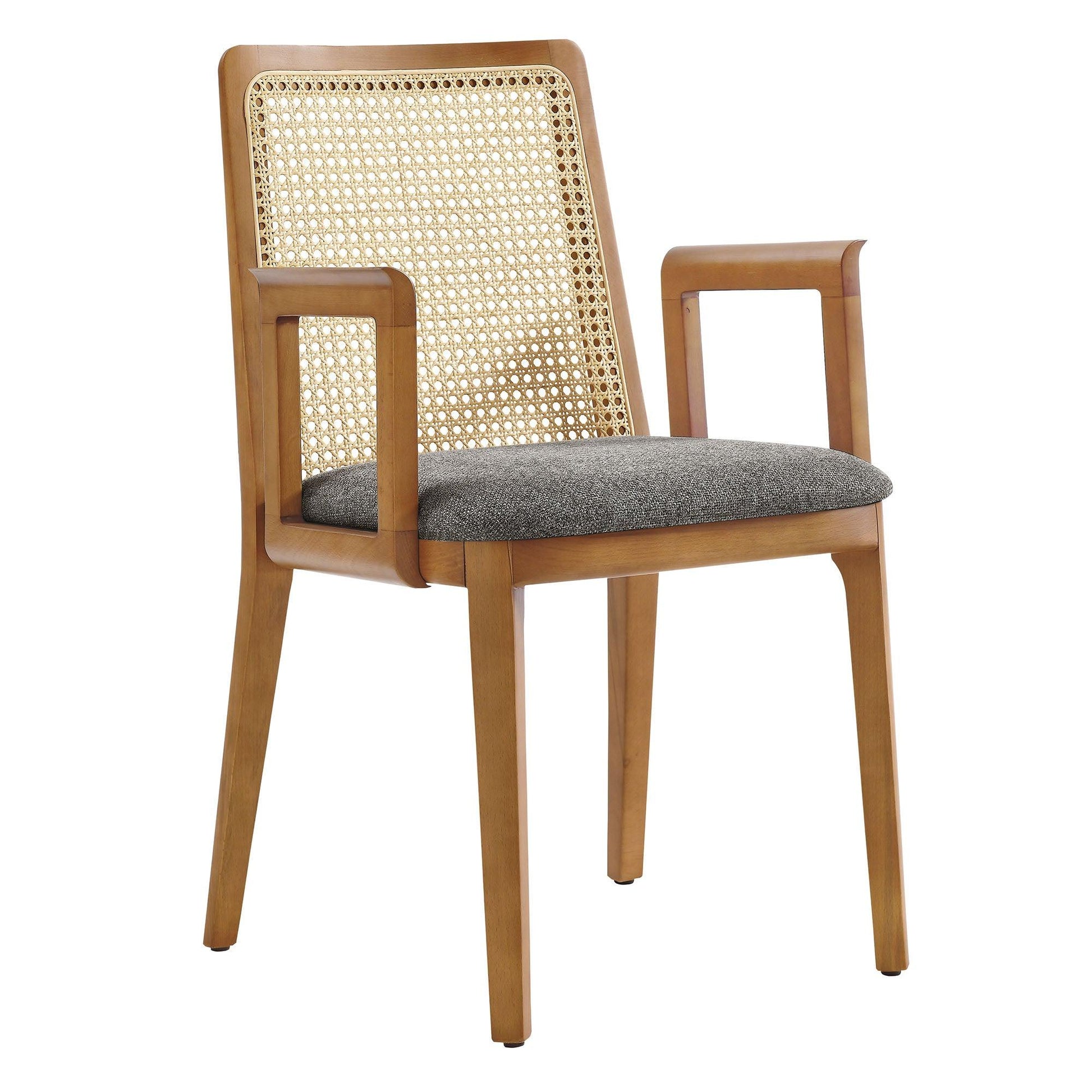 Monarch Wood and Rattan Dining Armchair by Modway FredCo