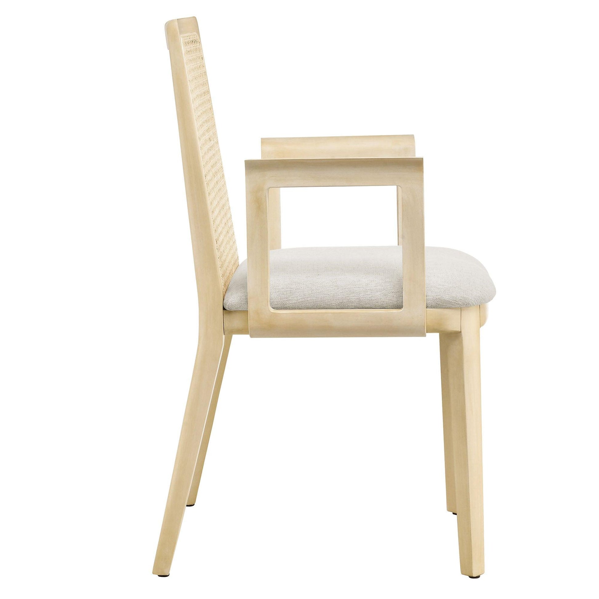 Monarch Wood and Rattan Dining Armchair by Modway FredCo