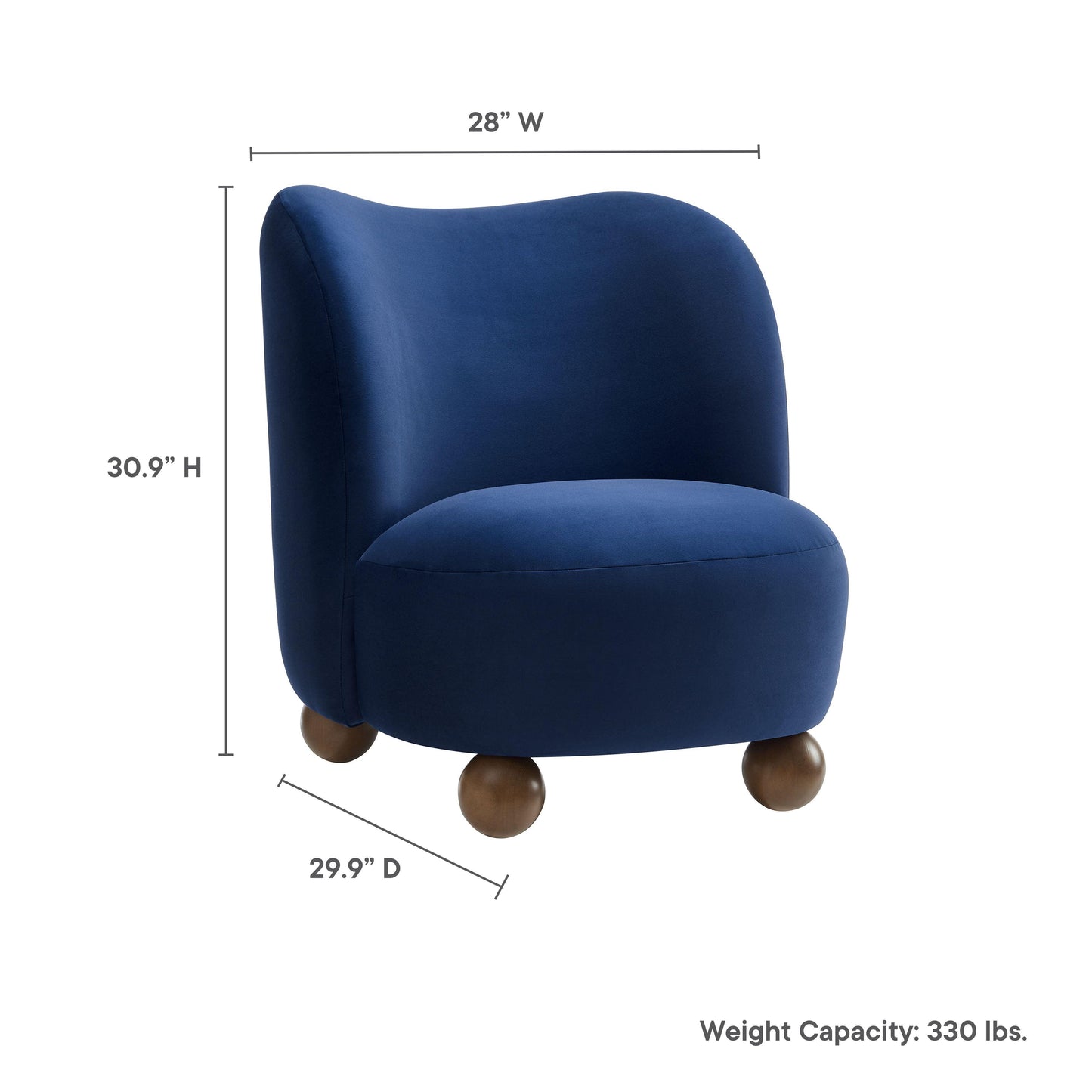 Monroe Performance Velvet Accent Chair by Modway FredCo