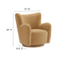 Montrose Wingback Sherpa Swivel Accent Chair by Modway EEI-7105 FredCo
