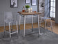 Nadia Oak and Chrome Bar Table FredCo