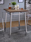 Nadia Oak and Chrome Bar Table FredCo