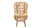 Nagoya Modern Bohemian Natural Rattan Tall Lounge Chair FredCo
