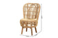 Nagoya Modern Bohemian Natural Rattan Tall Lounge Chair FredCo
