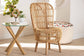 Nagoya Modern Bohemian Natural Rattan Tall Lounge Chair FredCo