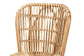 Nagoya Modern Bohemian Natural Rattan Tall Lounge Chair FredCo