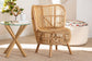 Nagoya Modern Bohemian Natural Rattan Wide Seat Lounge Chair FredCo