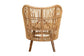 Nagoya Modern Bohemian Natural Rattan Wide Seat Lounge Chair FredCo