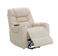 Nairi Ivory Leather Aire Power Motion Recliner with Lift, Heating & Massage Function FredCo