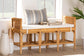 Nairi Modern Bohemian Natural Brown Rattan Bench FredCo