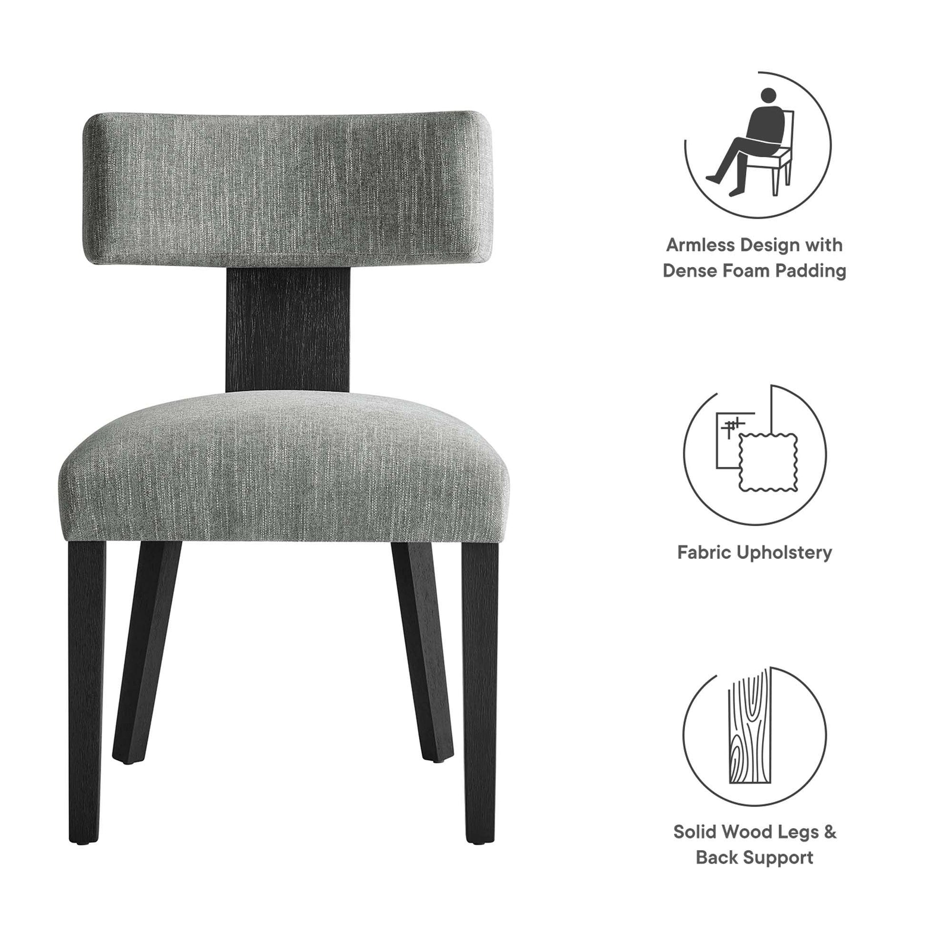 Nalani Fabric Upholstered Dining Chairs Set of 2 by Modway FredCo