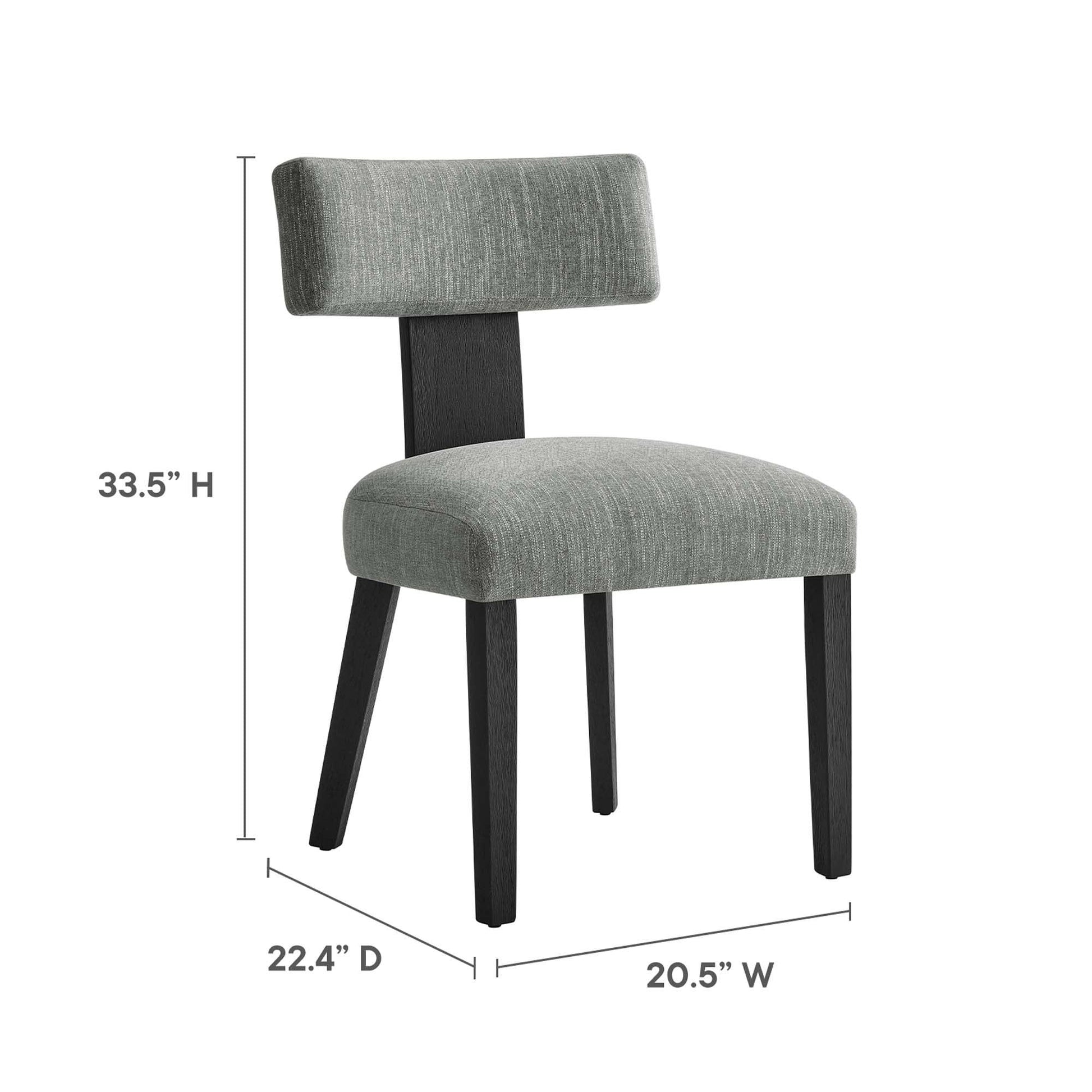 Nalani Fabric Upholstered Dining Chairs Set of 2 by Modway FredCo