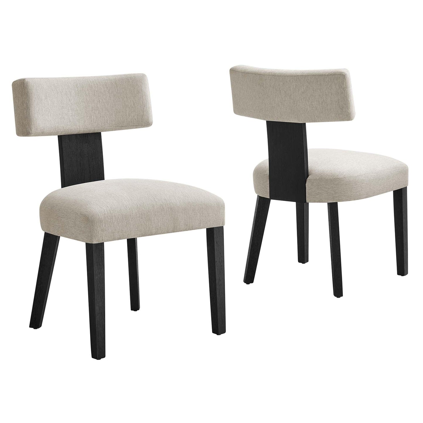 Nalani Fabric Upholstered Dining Chairs Set of 2 by Modway FredCo