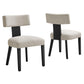 Nalani Fabric Upholstered Dining Chairs Set of 2 by Modway FredCo