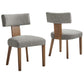 Nalani Fabric Upholstered Dining Chairs Set of 2 by Modway FredCo