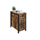 Narrow Side Table Rustic Brown FredCo