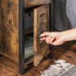 Narrow Side Table Rustic Brown FredCo