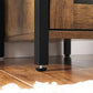 Narrow Side Table Rustic Brown FredCo