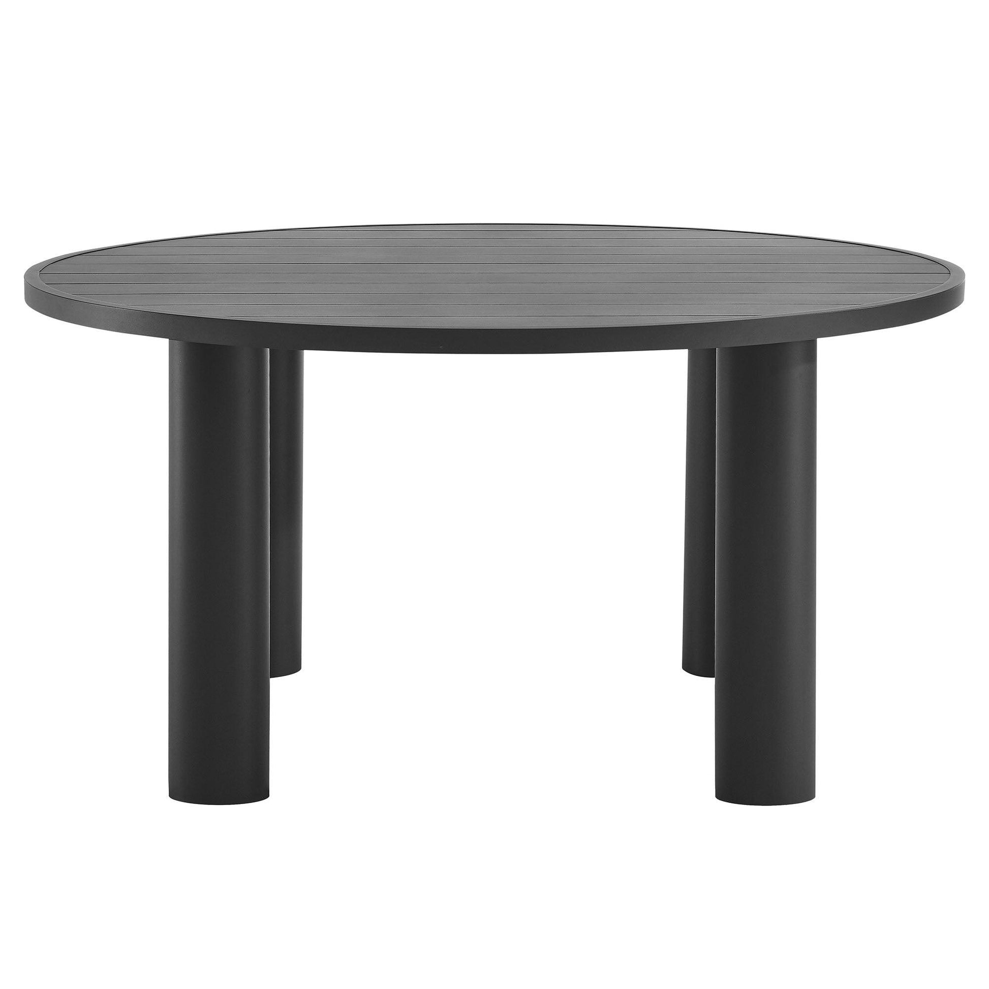 Nautica 5-Piece Round Outdoor Patio Aluminum Dining Table and Chairs Set by Modway FredCo