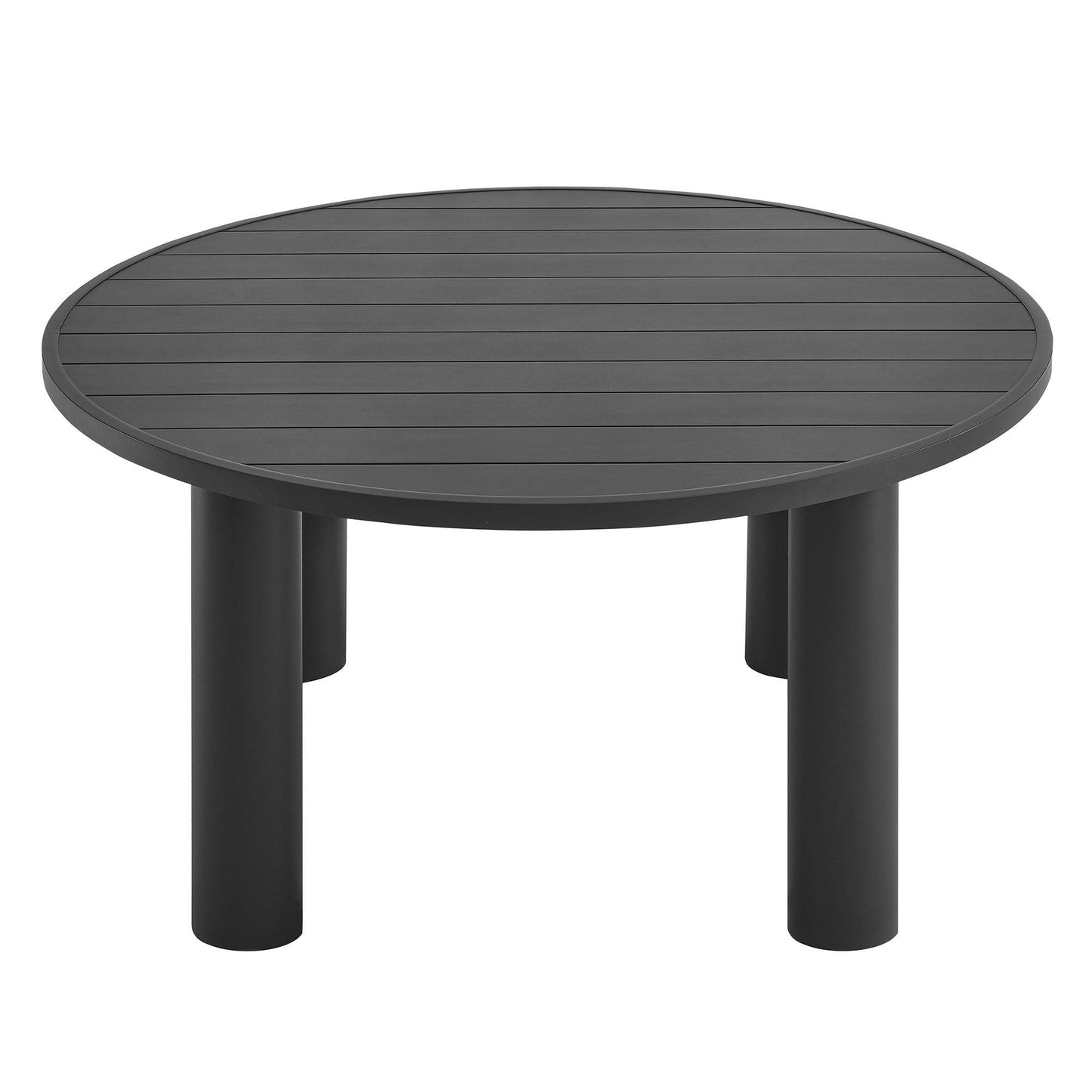 Nautica 5-Piece Round Outdoor Patio Aluminum Dining Table and Chairs Set by Modway FredCo