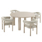 Nautica 5-Piece Round Outdoor Patio Aluminum Dining Table and Chairs Set by Modway FredCo