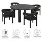 Nautica 5-Piece Round Outdoor Patio Aluminum Dining Table and Chairs Set by Modway FredCo
