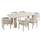 Nautica 7-Piece Rectangular Outdoor Patio Aluminum Dining Table and Chairs Set by Modway FredCo